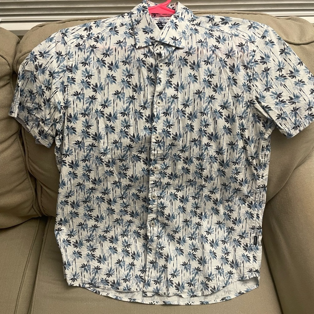 Stone Rose Navy and White Floral Shirt